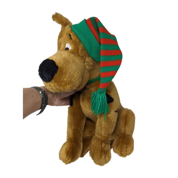 Hanna Barbera Macys Scooby Doo Brown Dog Christmas Hat Stuff Animal Soft Toy 17" - Picture 1 of 7